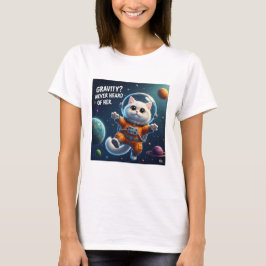 Zwaartekracht? Nooit van gehoord. Schattige ruimte T-shirt