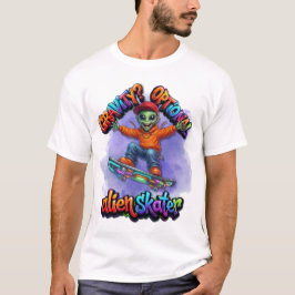 Zwaartekracht Optionele Alien Skater Zweefplank Ru T-shirt