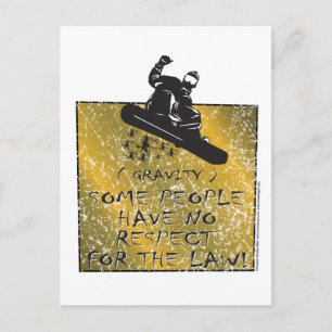 Zwaartekracht-Snowboarder Briefkaart
