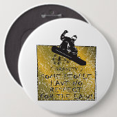 Zwaartekracht-Snowboarder Ronde Button 6,0 Cm (Voorkant /achterkant)