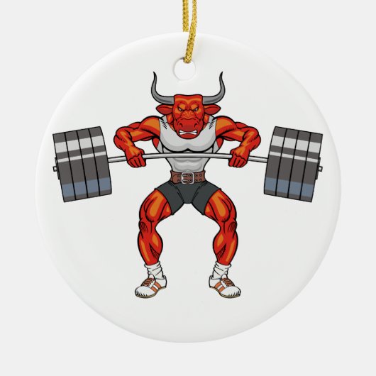 zwaartekracht - stier 2 keramisch ornament (Voorkant)