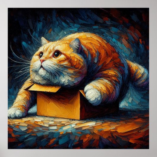 Zwaartekracht trotseren: de kat in de doos poster (Voorkant)