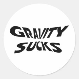 Zwaartekracht Zuigt - Grappige Natuurkunde Wetensc Ronde Sticker