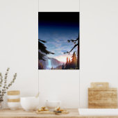 ZwaartekrachtHerfsten bos Poster (Keuken)