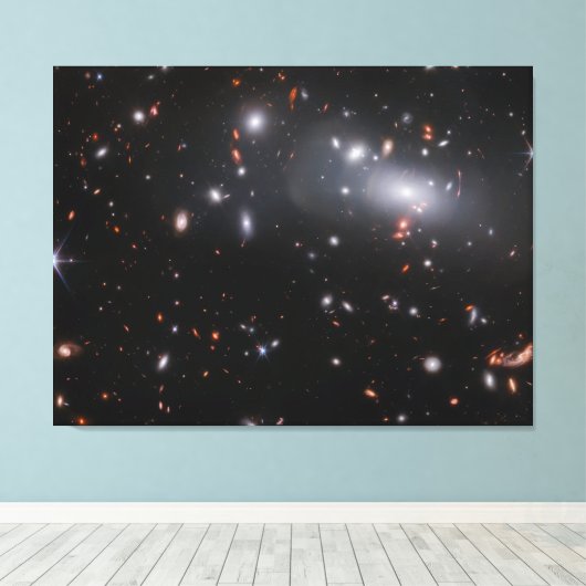 zwaartekrachtkoppeling | Galaxy Cluster RX J2129 | Canvas Afdruk (Insitu (Houten vloer))