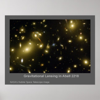 Zwaartekrachtkoppeling in Abell 2218 poster