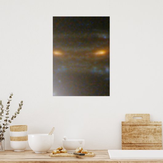 Zwaartekrachtlensbeeld van een verre sterrenstelse poster (Keuken)