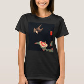 Zwaas en Camellia Flower Bird Japans T-shirt (Voorkant)
