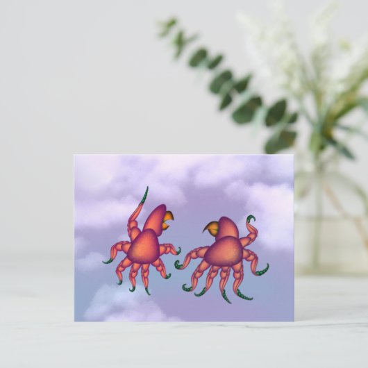 zwabbelen briefkaart (Staand voorkant)