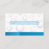 Zwabber | Zeepbellen Visitekaartje (Achterkant)