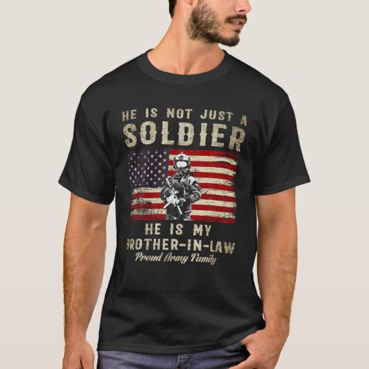 zwager trots leger militaire soldaat familie t-shirt (Voorkant)
