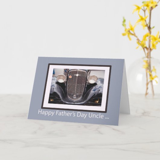 Zwager Vaderdag Classic Car Kaart (Gele Bloem)
