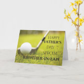 Zwager Vaderdag Golf Ball in Grass Kaart (Gele Bloem)