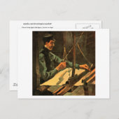 Zwak in de buurt van half-figuur Van Gogh Fine Art Briefkaart (Voorkant / Achterkant)