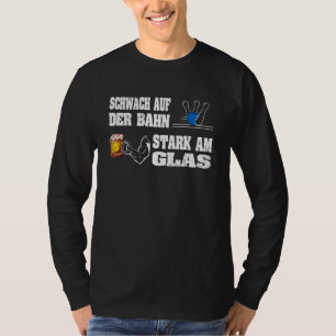 Zwak op de spoorstaaf op de glazen bier en -keg t-shirt