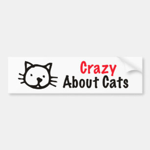 Zwak over katten bumpersticker