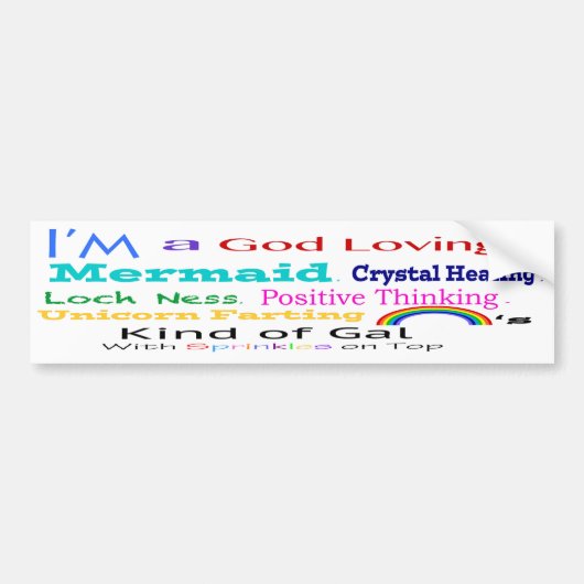Zwak soort gaffel-sticker bumpersticker (Voorkant)