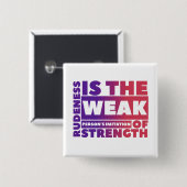 Zwak - Vierkante Button (Voorkant /achterkant)