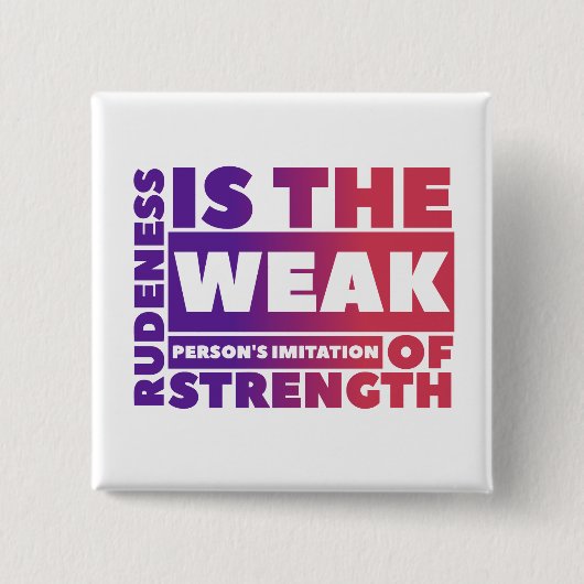 Zwak - Vierkante Button (Voorkant)