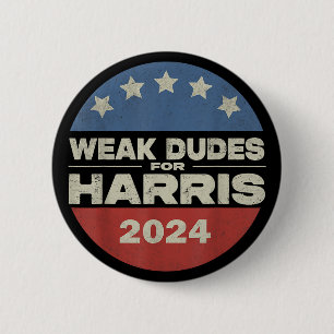 Zwakke Kerels Voor Harris 2024 Harris Waltz Campag Ronde Button 5,7 Cm