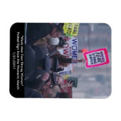 "Zwakke Mannen vrezen sterke vrouwen" magneet (Horizontaal)