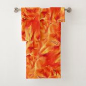 Zwakke textuur zeer satijn, veel roodachtig gouden bad handdoek (Insitu)