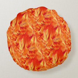 Zwakke textuur zeer satijn, veel roodachtig gouden rond kussen