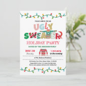 Zwakke trui kerstfeestdag huisopwarming kaart (Staand voorkant)