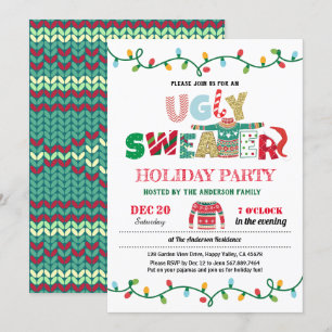 Zwakke trui kerstfeestdag huisopwarming kaart