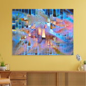 Zwakke Verbindingen Abstract ID885 Canvas Afdruk (Insitu (Woonkamer))