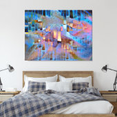 Zwakke Verbindingen Abstract ID885 Canvas Afdruk (Insitu (Slaapkamer))