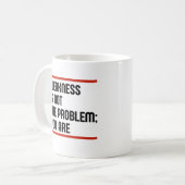 Zwakte is niet het probleem, dat ben je koffiemok (Voorkant links)