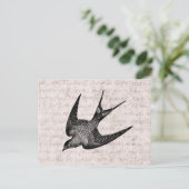  zwaluw Illustratie - Antiek vogel van 1800 Briefkaart (Staand voorkant)