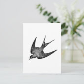 zwaluw Illustratie - Antiek vogel van 1800 Briefkaart (Staand voorkant)