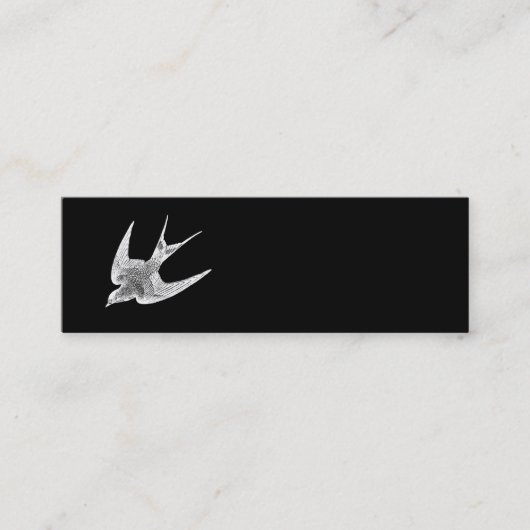  zwaluw Illustratie - Antiek vogel van 1800 Mini Visitekaartje (Voorkant)