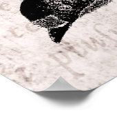  zwaluw Illustratie - Antiek vogel van 1800 Poster (Hoek)