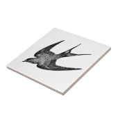 zwaluw Illustratie - Antiek vogel van 1800 Tegeltje (Zijkant)