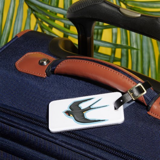 Zwaluw Vogel Vliegend Bagagelabel