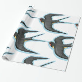 Zwaluw Vogel Vliegend Cadeaupapier (Uitgerold)