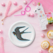 Zwaluw Vogel Vliegend Papieren Bordje (Feest)
