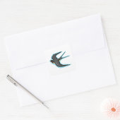 Zwaluw Vogel Vliegend Vierkante Sticker