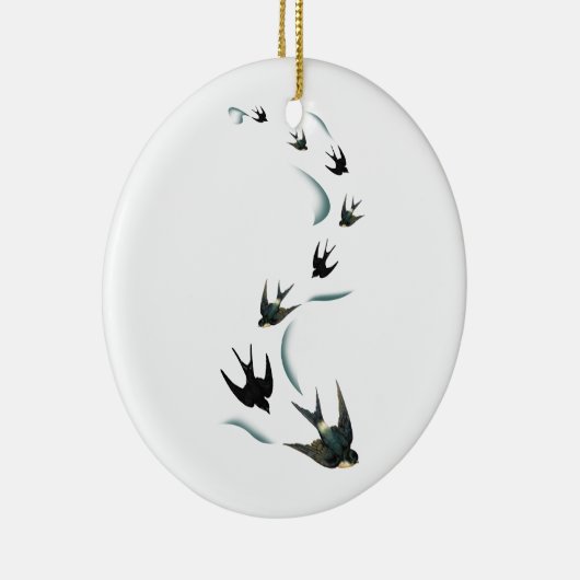  zwaluw-vogelkunst keramisch ornament (Rechts)