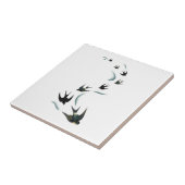 zwaluw-vogelkunst tegeltje (Zijkant)
