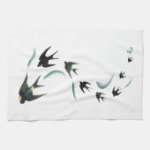 zwaluw-vogelkunst theedoek (Horizontaal)
