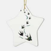 zwaluw-vogels Art Star Ornament (Links)