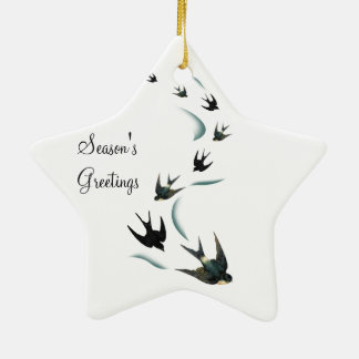  zwaluw-vogels Art Star Ornament