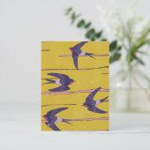 Zwaluw Vogels Briefkaart (Staand voorkant)