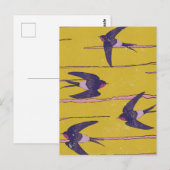 Zwaluw Vogels Briefkaart (Voorkant / Achterkant)