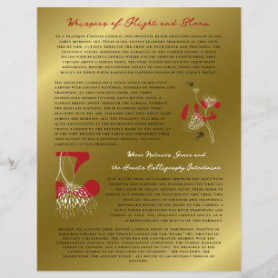 Zwaluw Vogels & Chinees Hart Oriëntaalse Bloemen G Flyer