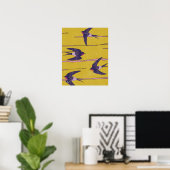 Zwaluw Vogels Poster (Thuiskantoor)